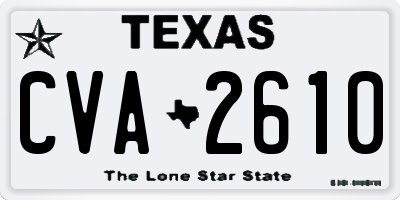 TX license plate CVA2610