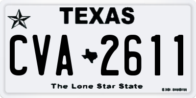 TX license plate CVA2611