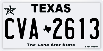 TX license plate CVA2613