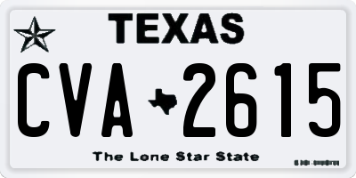 TX license plate CVA2615