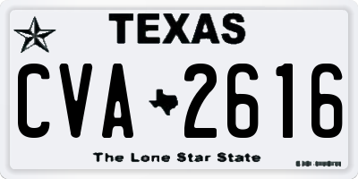 TX license plate CVA2616