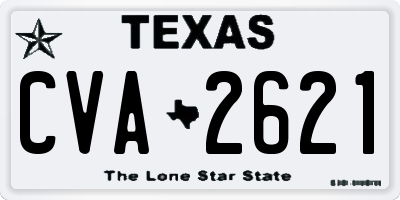 TX license plate CVA2621