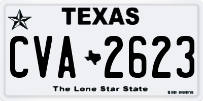 TX license plate CVA2623