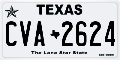 TX license plate CVA2624