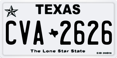 TX license plate CVA2626
