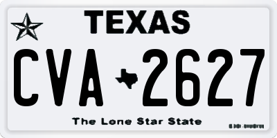 TX license plate CVA2627