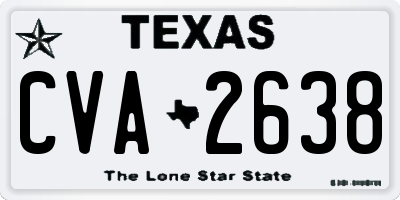 TX license plate CVA2638
