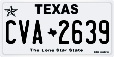 TX license plate CVA2639