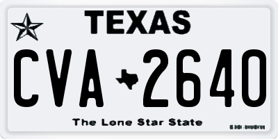 TX license plate CVA2640