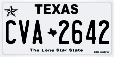 TX license plate CVA2642