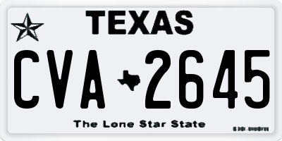 TX license plate CVA2645
