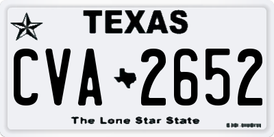 TX license plate CVA2652