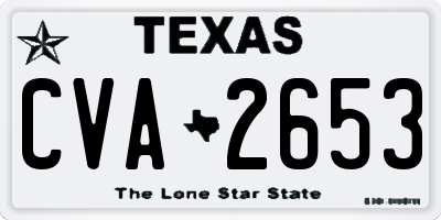 TX license plate CVA2653