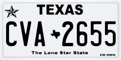 TX license plate CVA2655