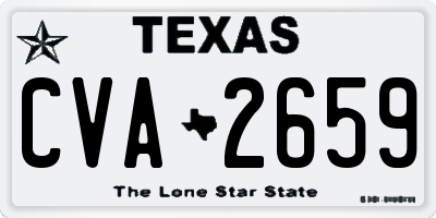 TX license plate CVA2659