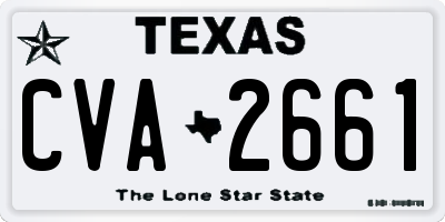 TX license plate CVA2661