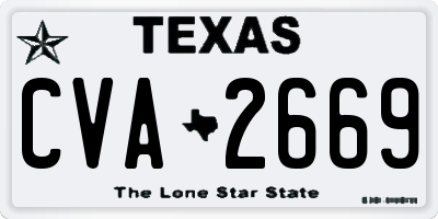 TX license plate CVA2669