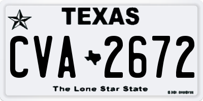 TX license plate CVA2672