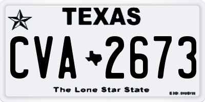 TX license plate CVA2673