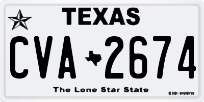 TX license plate CVA2674