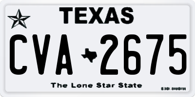 TX license plate CVA2675