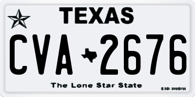 TX license plate CVA2676