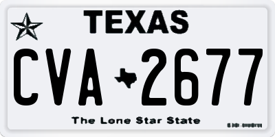 TX license plate CVA2677