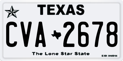 TX license plate CVA2678