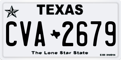 TX license plate CVA2679