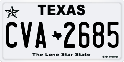 TX license plate CVA2685