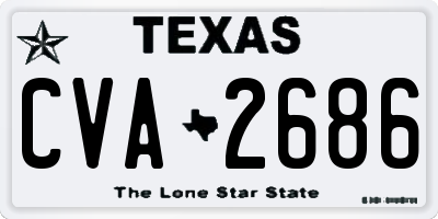 TX license plate CVA2686