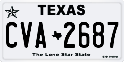TX license plate CVA2687
