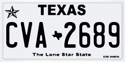 TX license plate CVA2689