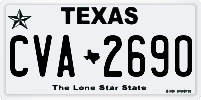 TX license plate CVA2690