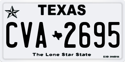 TX license plate CVA2695