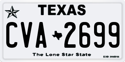 TX license plate CVA2699