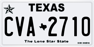 TX license plate CVA2710