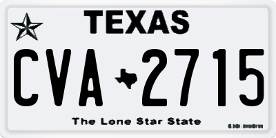 TX license plate CVA2715