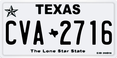 TX license plate CVA2716