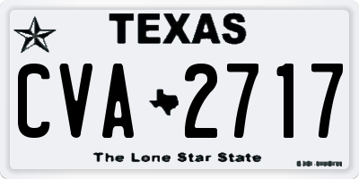 TX license plate CVA2717