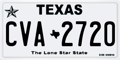 TX license plate CVA2720