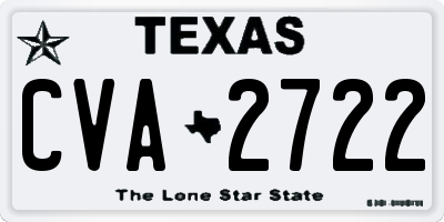 TX license plate CVA2722
