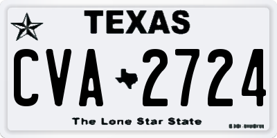 TX license plate CVA2724