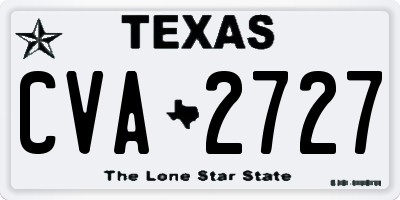 TX license plate CVA2727