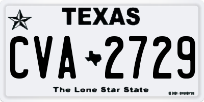 TX license plate CVA2729