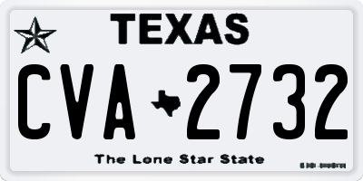 TX license plate CVA2732