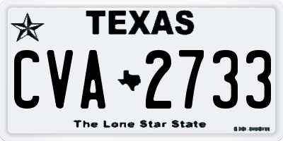 TX license plate CVA2733