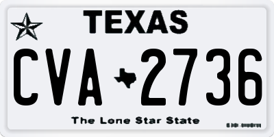 TX license plate CVA2736
