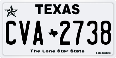 TX license plate CVA2738