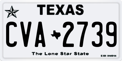 TX license plate CVA2739